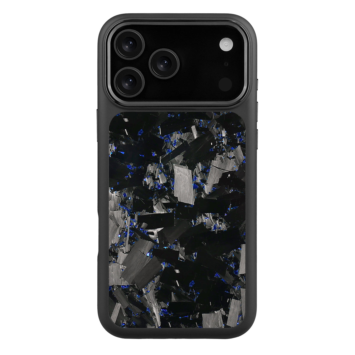 Black X Blue Large Fragment | Forged Carbon Fiber | iPhone Case | HYBRID SERIES