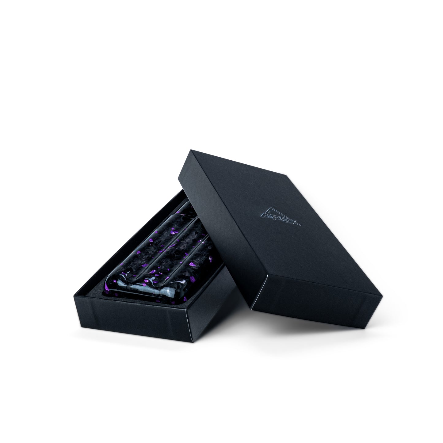 Purple Fragment | Real Forged Carbon Fiber | 3 Tube Cigar Case