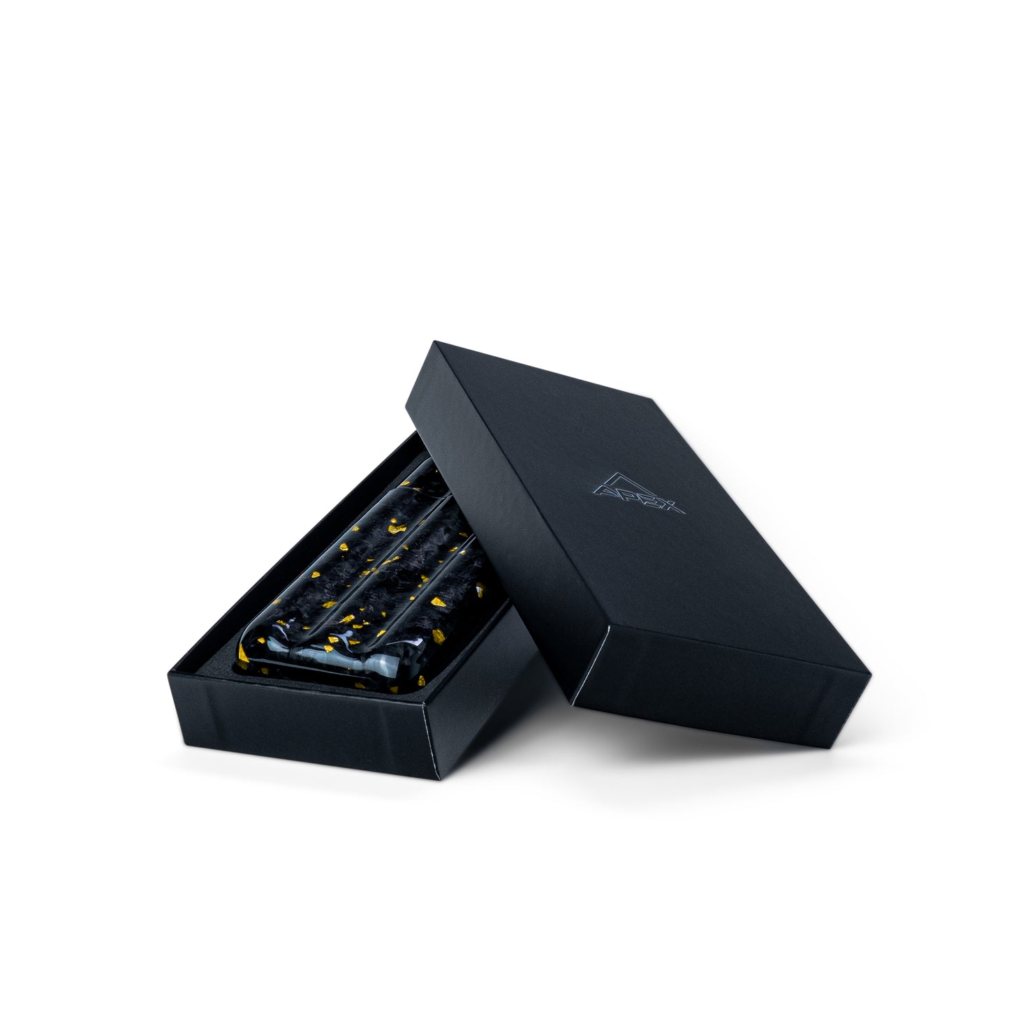 Gold Fragment | Real Forged Carbon Fiber | 3 Tube Cigar Case