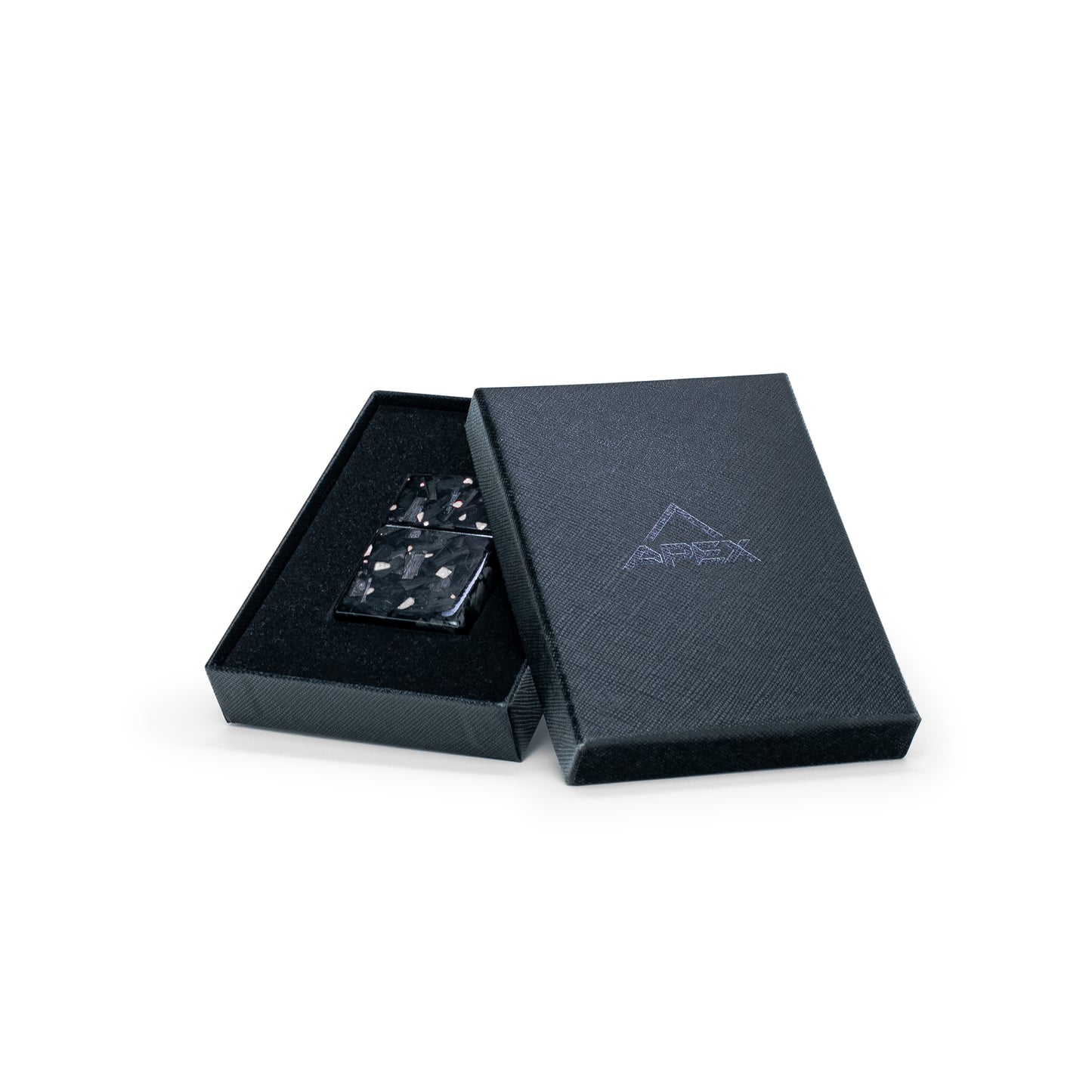 Silver Fragment | Forged Carbon Fiber | Zippo Case