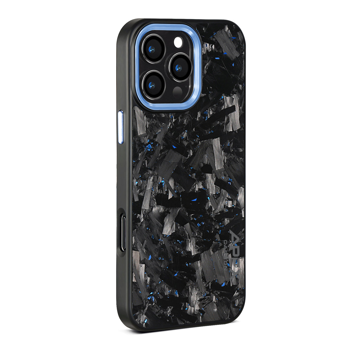 Blue Large Fragment | Forged Carbon Fiber | iPhone Case | IMPACT SERIES 2.0