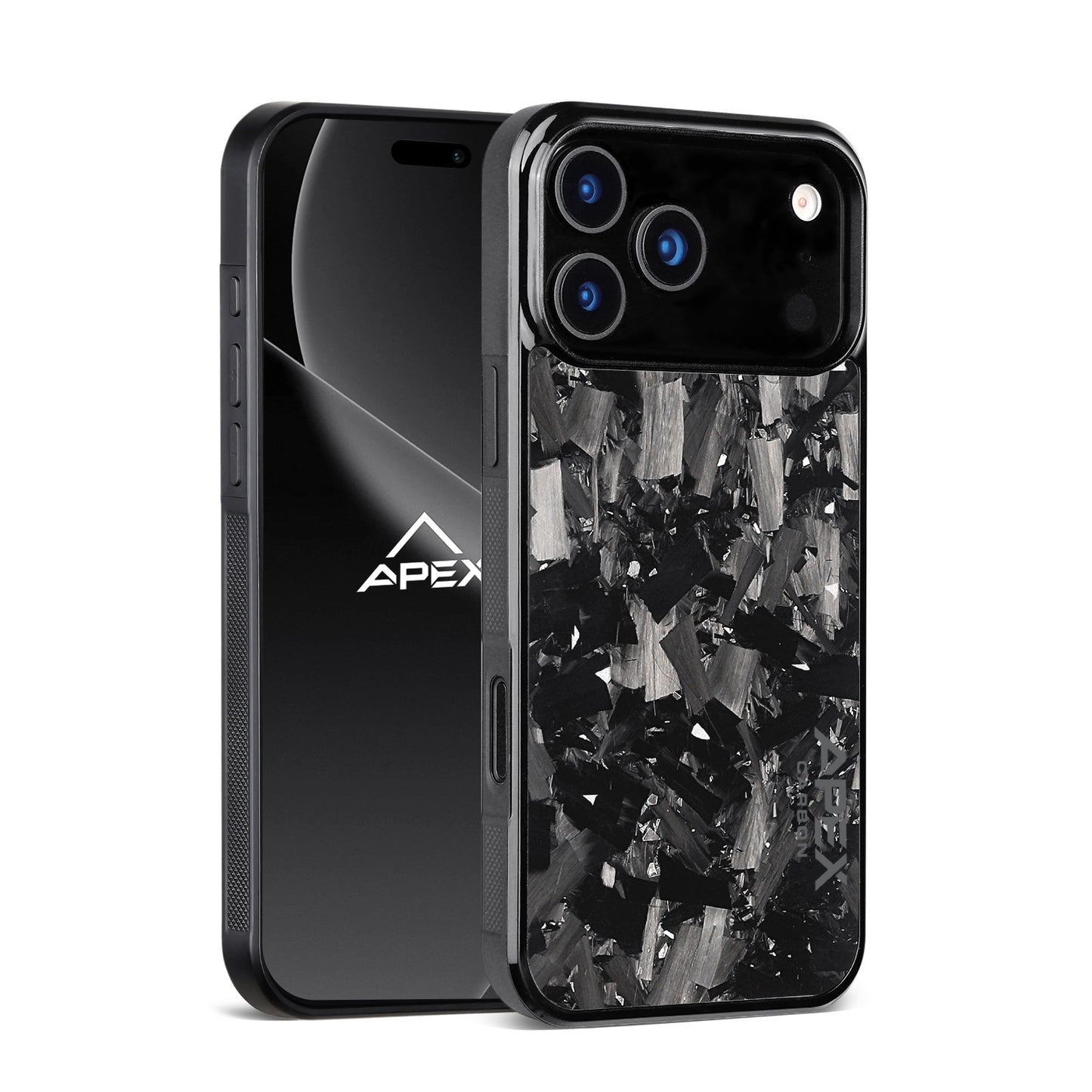Silver Large Fragment Series | Forged Carbon Fiber | iPhone Case | IMPACT SERIES