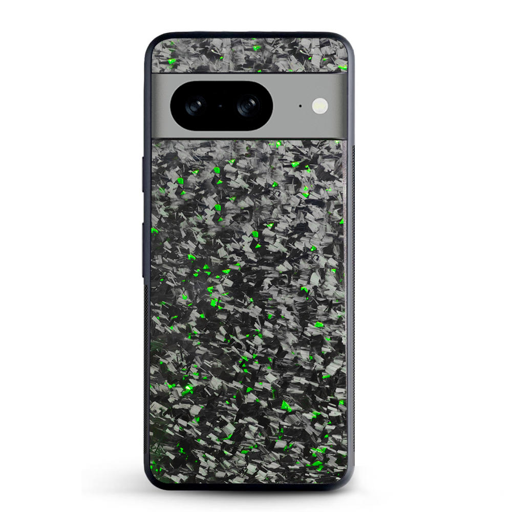 Green Fragment | Forged Carbon Fiber | Pixel Case | IMPACT SERIES