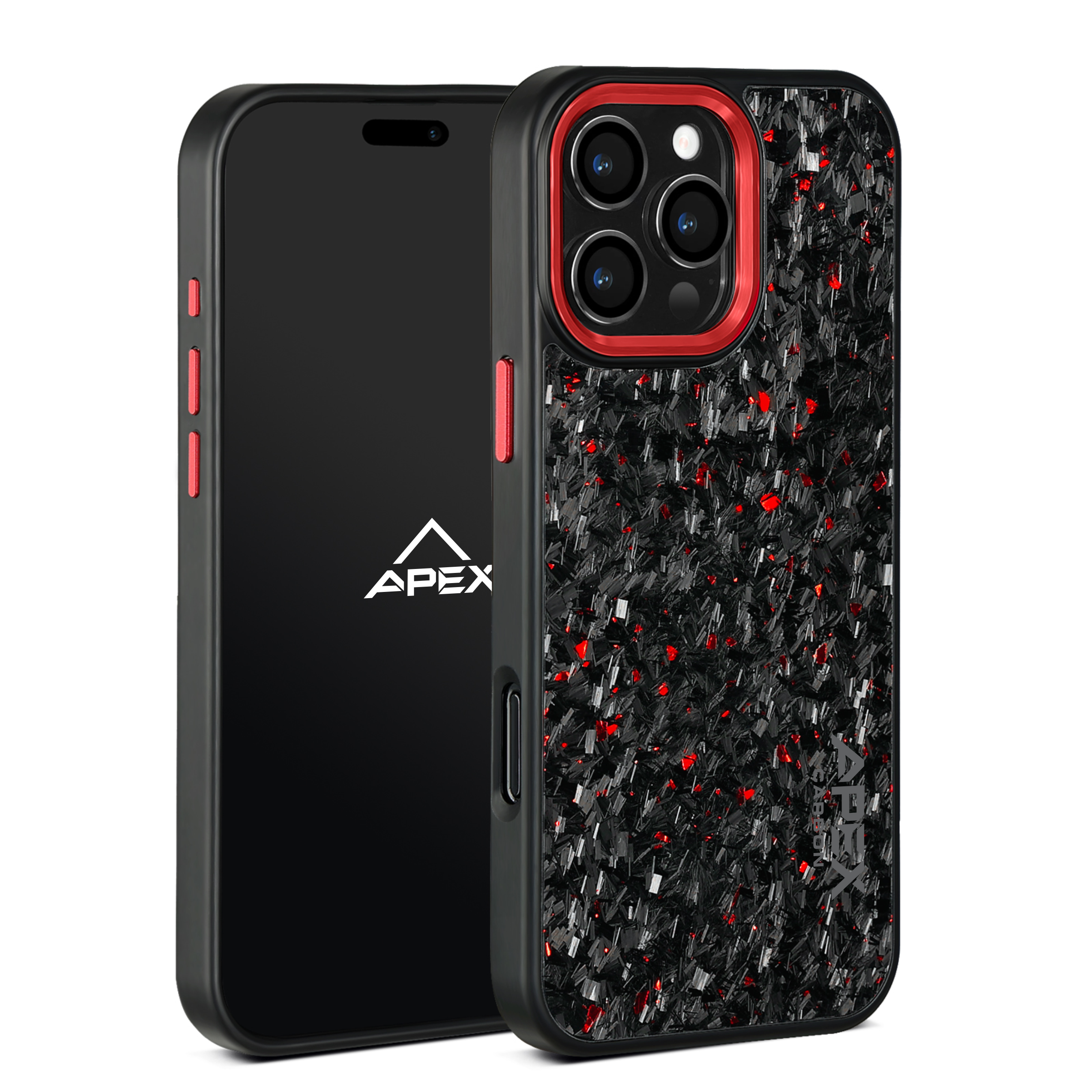 Red Fragment | Forged Carbon Fiber | iPhone Case | IMPACT