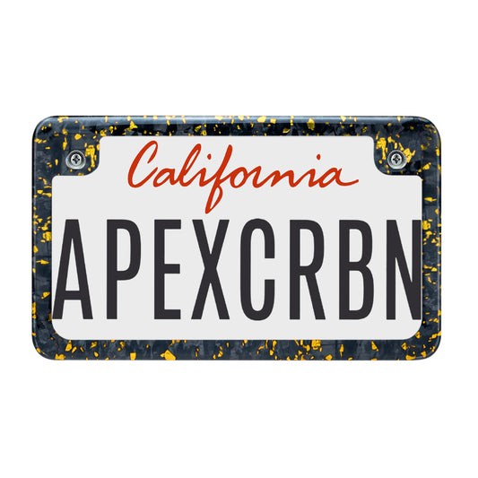 Gold Fragment | Carbon Fiber Motorcycle License Plate Frame