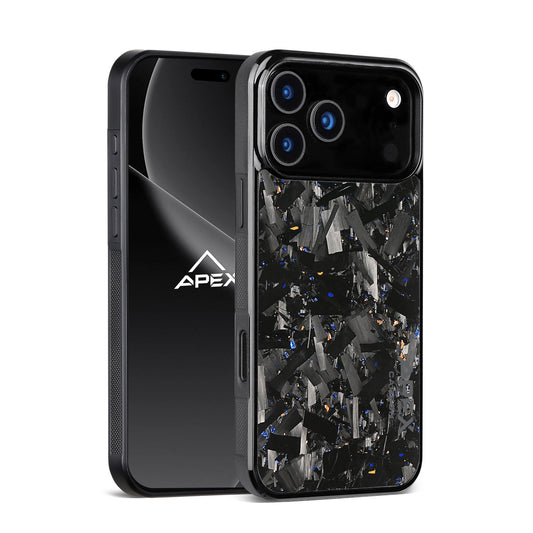 Gold&Blue Large Fragment Series | Forged Carbon Fiber | iPhone Case | IMPACT SERIES