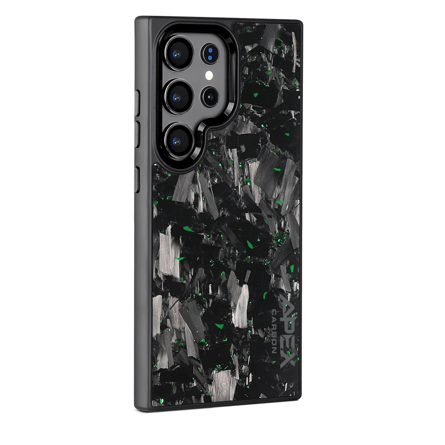 Green Large Fragment | Forged Carbon Fiber | Samsung Case | IMPACT SERIES 2.0