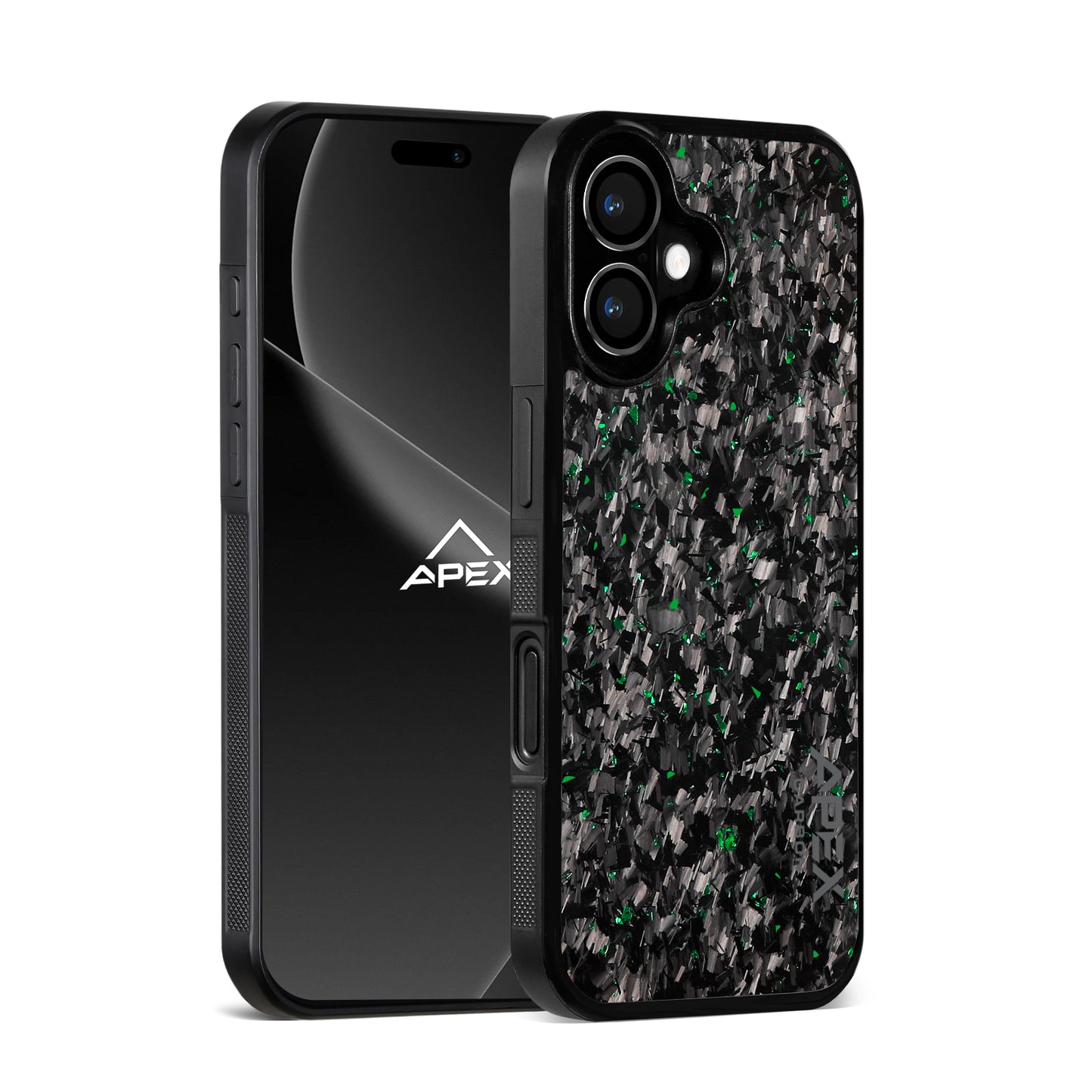 Green Fragment | Forged Carbon Fiber | iPhone Case | IMPACT SERIES