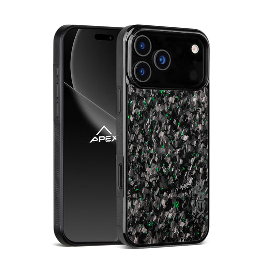 Green Fragment  | Forged Carbon Fiber | iPhone Case | IMPACT SERIES