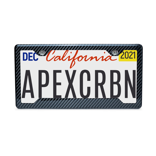 Black Lace | Carbon Fiber Car License Plate Frame