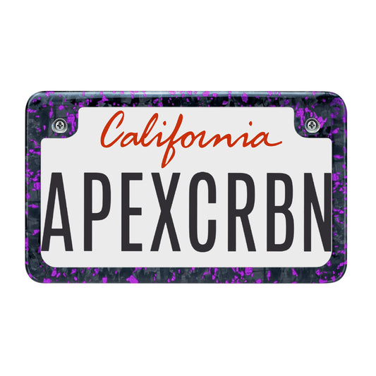 Purple Fragment | Carbon Fiber Motorcycle License Plate Frame