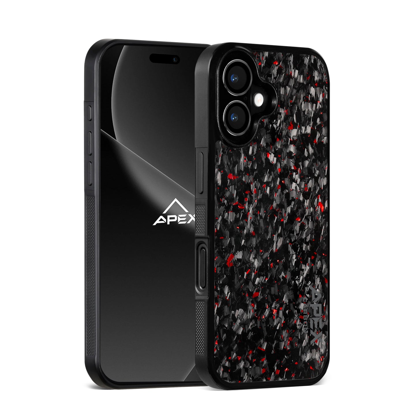 Red Fragment | Forged Carbon Fiber | iPhone Case | IMPACT SERIES