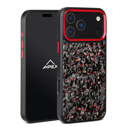 Red Fragment  | Forged Carbon Fiber | iPhone Case | IMPACT SERIES 2.0