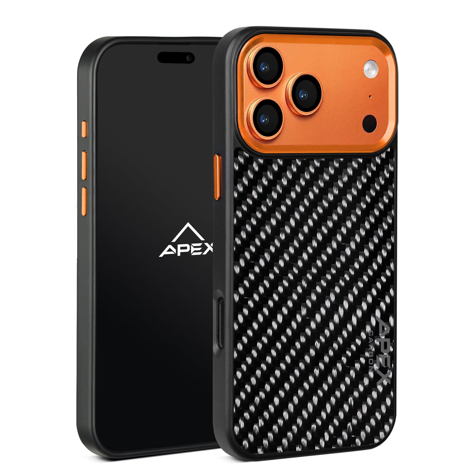 Cosmic Orange | Carbon Fiber | iPhone Case | IMPACT SERIES 2.0