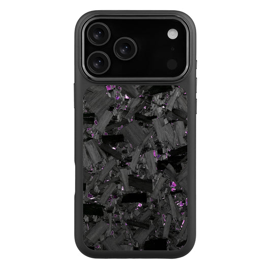 Black X Purple Large Fragment | Forged Carbon Fiber | iPhone Case | HYBRID SERIES