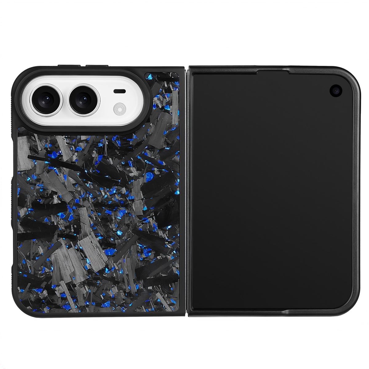 Blue Large Fragment Series | Forged Carbon Fiber | iPhone Case | IMPACT SERIES