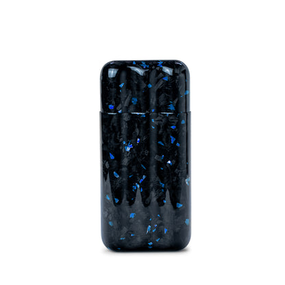 Blue Fragment | Real Forged Carbon Fiber | 3 Tube Cigar Case