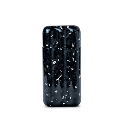 Silver Fragment | Real Forged Carbon Fiber | 3 Tube Cigar Case