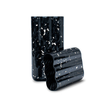 Silver Fragment | Real Forged Carbon Fiber | 3 Tube Cigar Case