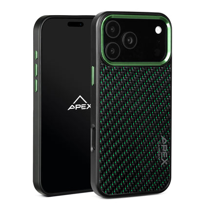 Carbon Fiber Green Lace | iPhone Case | IMPACT SERIES 2.0
