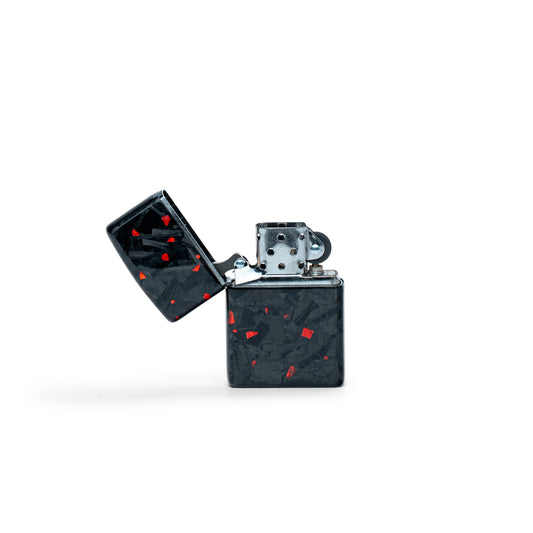 Red Fragment | Forged Carbon Fiber | Zippo Case
