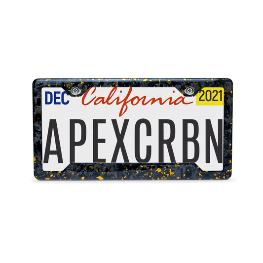 Gold Fragment | Forged Carbon Fiber License Plate Frame