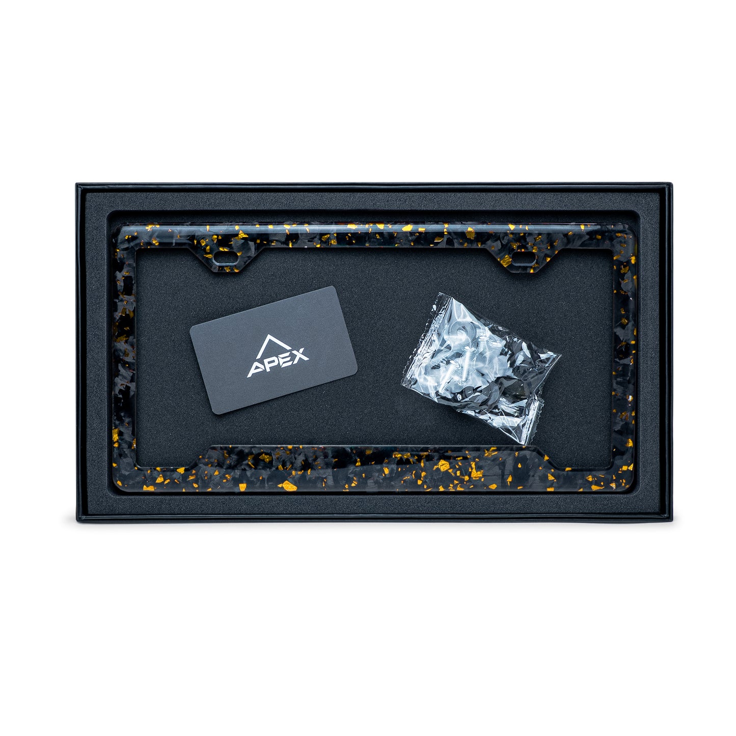 Gold Fragment | Forged Carbon Fiber License Plate Frame