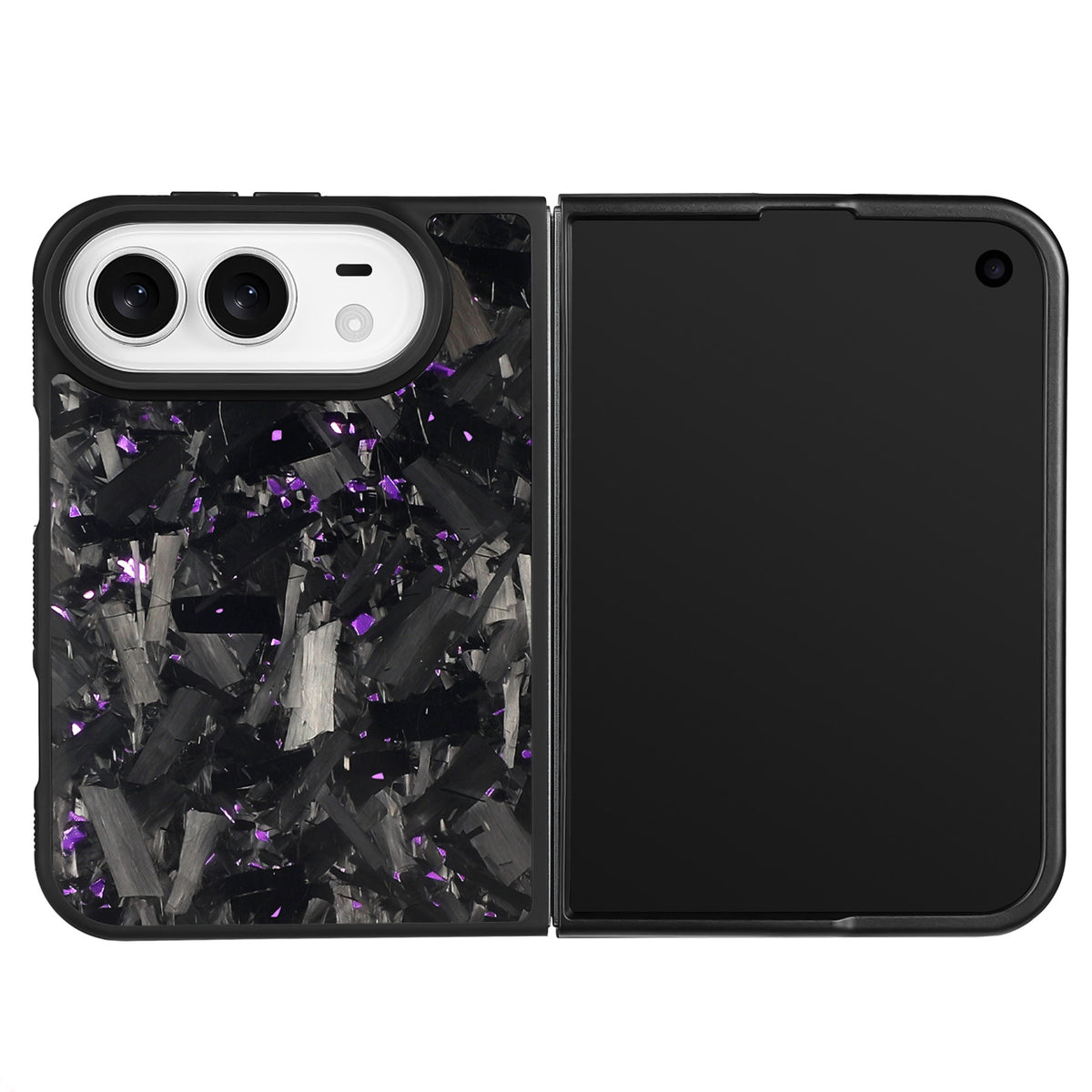 Purple Large Fragment Series | Forged Carbon Fiber | iPhone Case | IMPACT SERIES