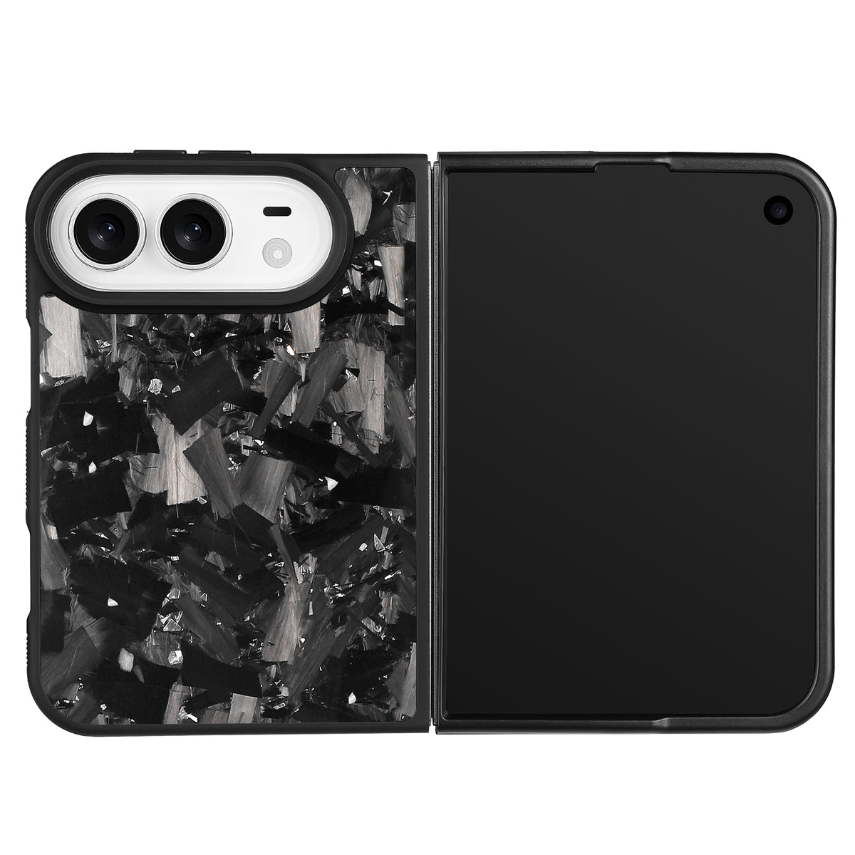 Silver Large Fragment | Forged Carbon Fiber | iPhone Case | IMPACT SERIES