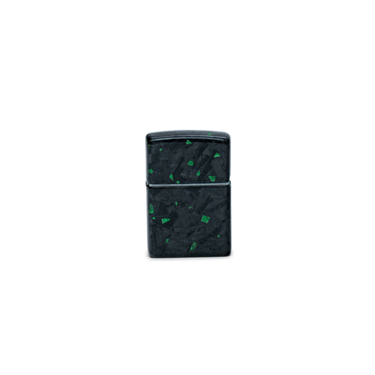 Green Fragment | Forged Carbon Fiber | Zippo Case