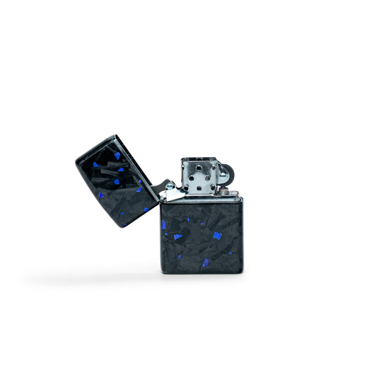 Blue Fragment | Forged Carbon Fiber | Zippo Case
