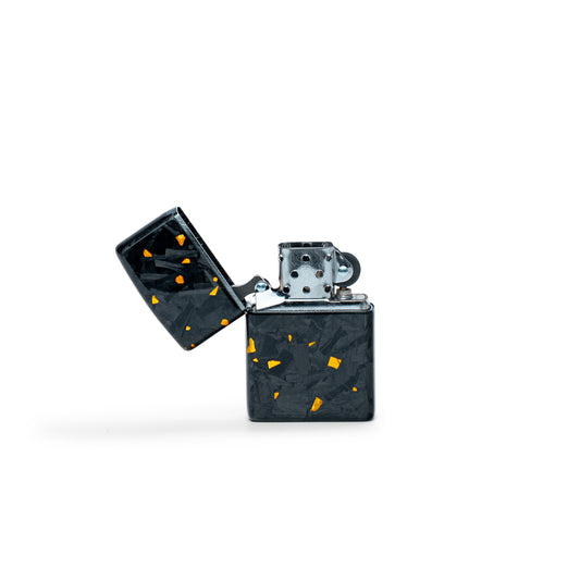Gold Fragment | Forged Carbon Fiber | Zippo Case