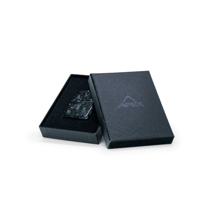 Green Fragment | Forged Carbon Fiber | Zippo Case