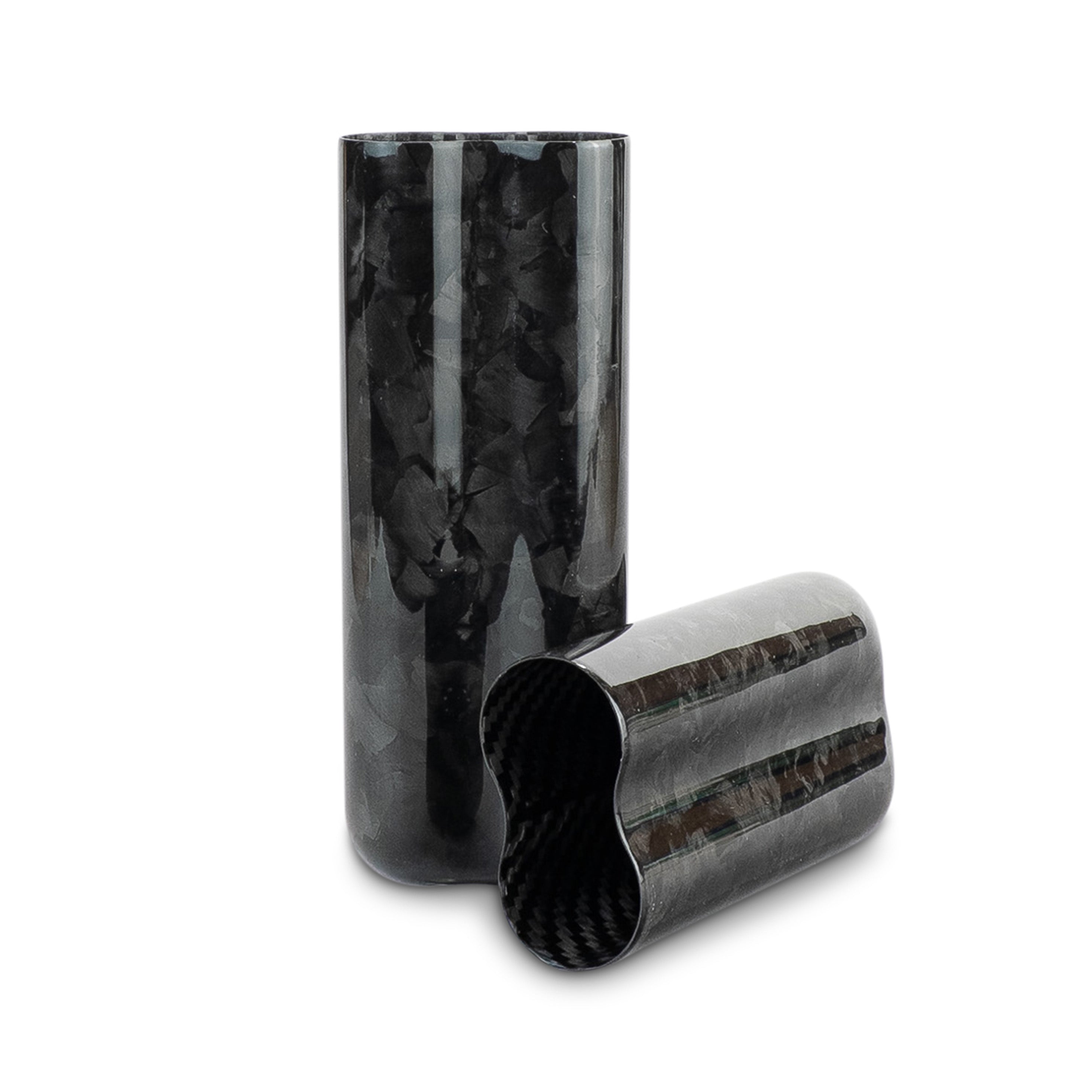 Black Fragment | Real Forged Carbon Fiber | 2 Tube Cigar Case