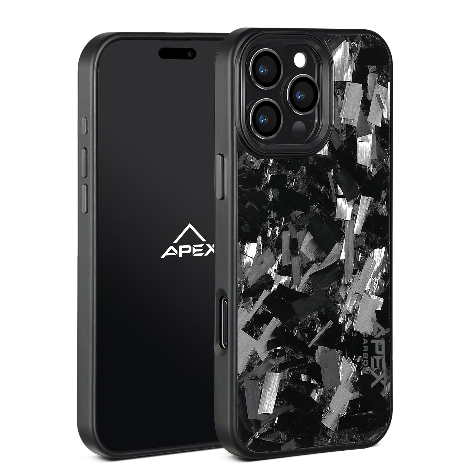 Black Large Fragment  | Forged Carbon Fiber | iPhone Case | IMPACT SERIES 2.0
