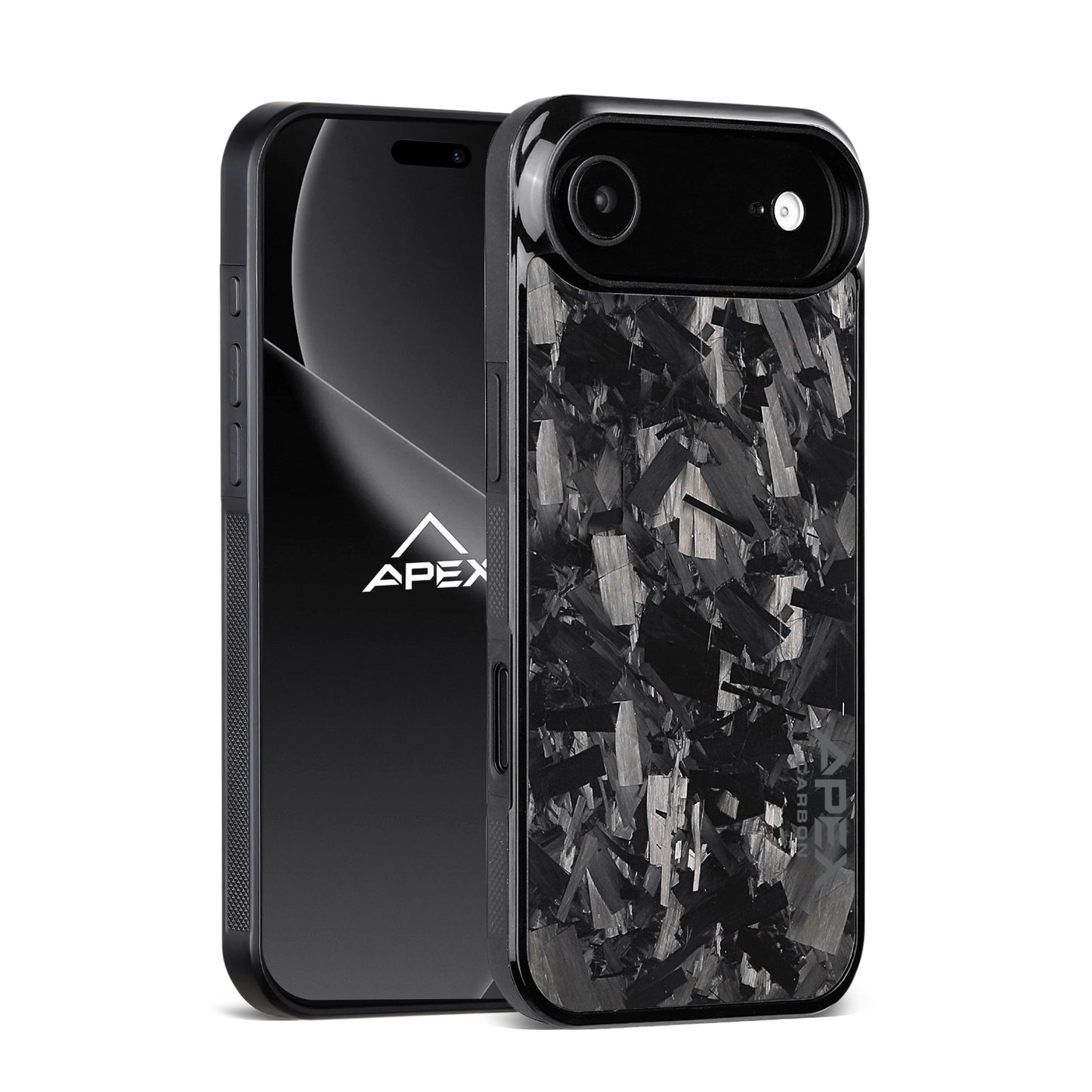 Black Large Fragment Series | Forged Carbon Fiber | iPhone Case | IMPACT SERIES
