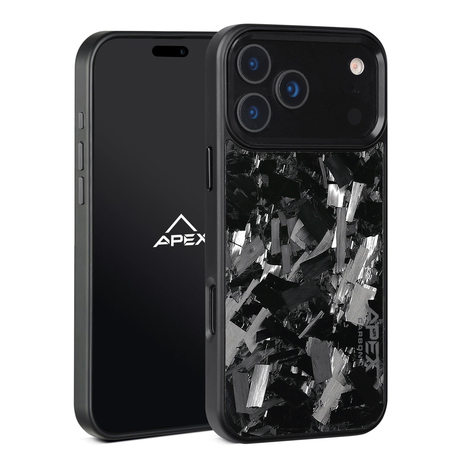 Black Large Fragment  | Forged Carbon Fiber | iPhone Case | IMPACT SERIES 2.0