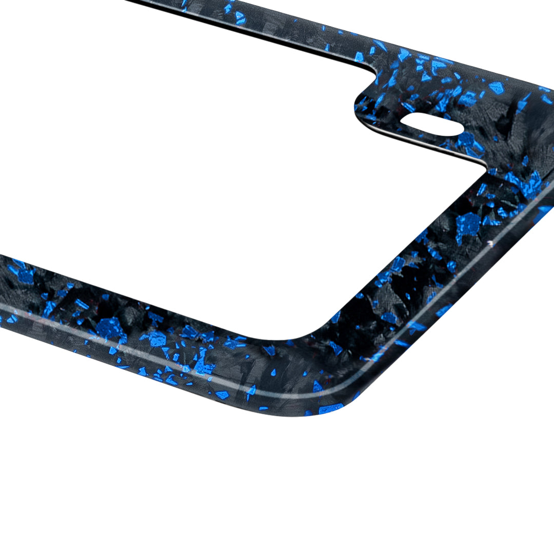 Blue Fragment | Carbon Fiber Motorcycle License Plate Frame