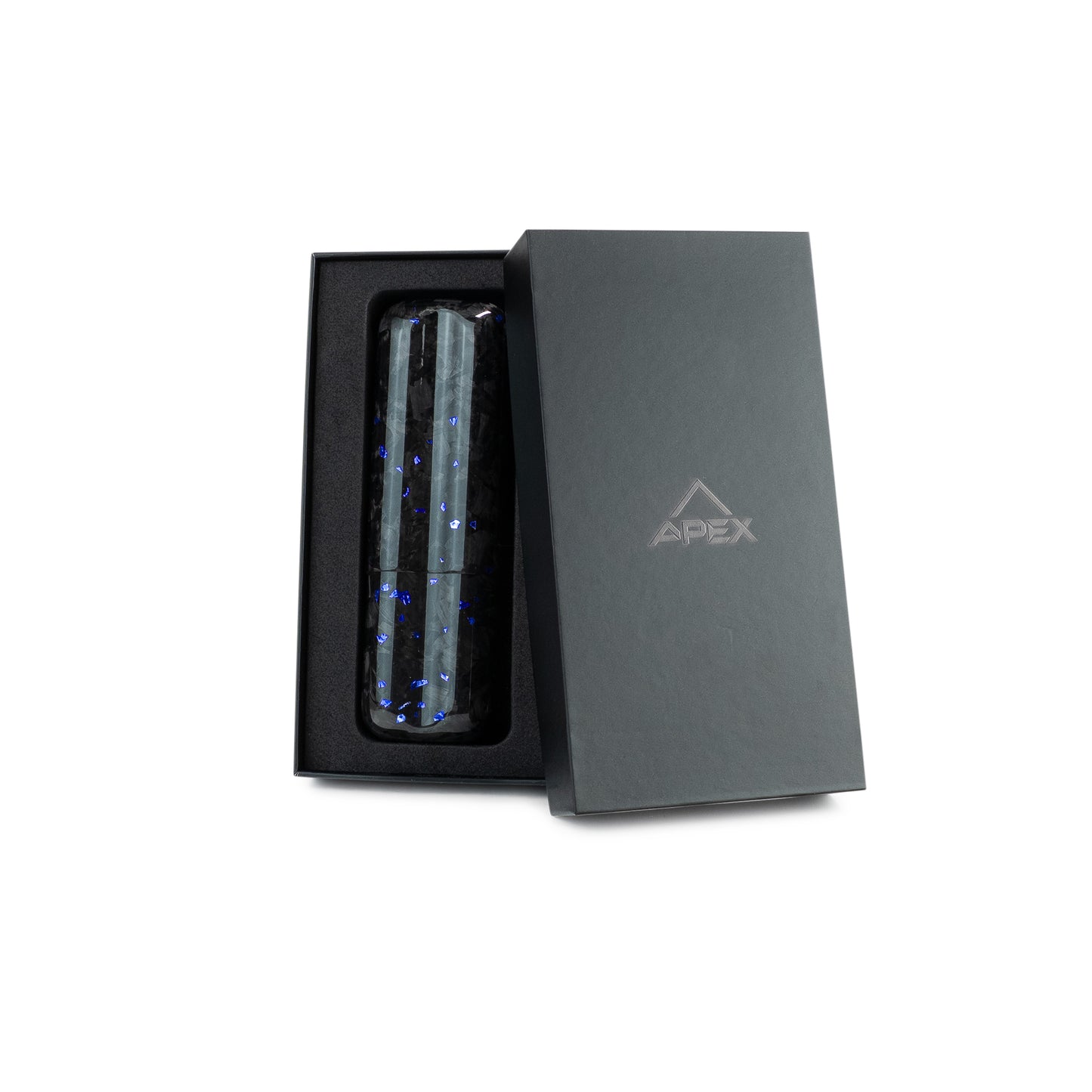Blue Fragment | Real Forged Carbon Fiber | 2 Tube Cigar Case
