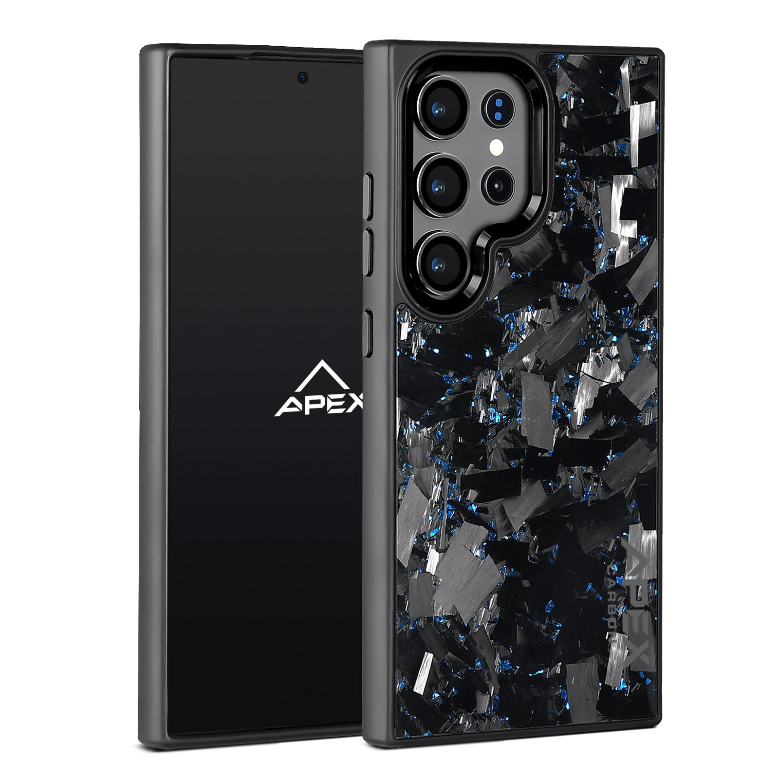 Blue Large Fragment  | Forged Carbon Fiber | Samsung Case | IMPACT SERIES 2.0