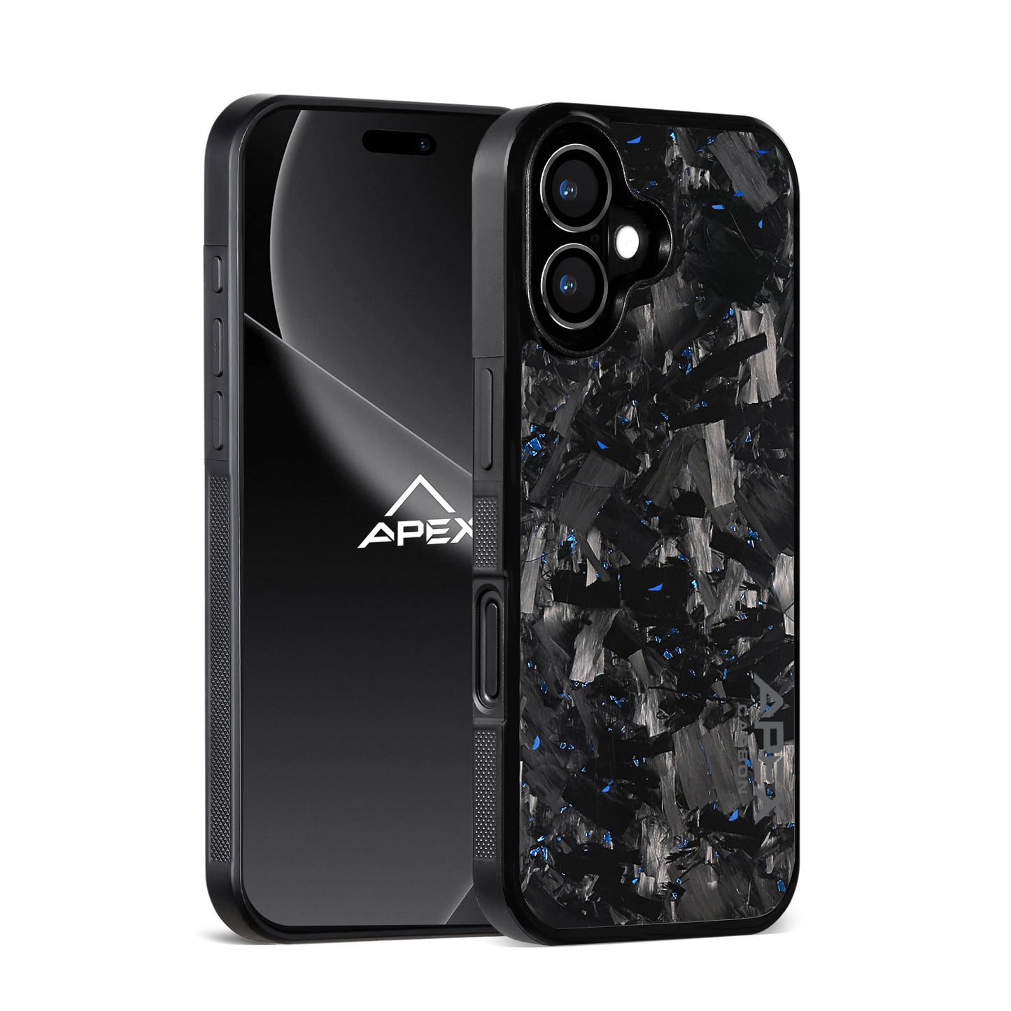 Blue Large Fragment Series | Forged Carbon Fiber | iPhone Case | IMPACT SERIES
