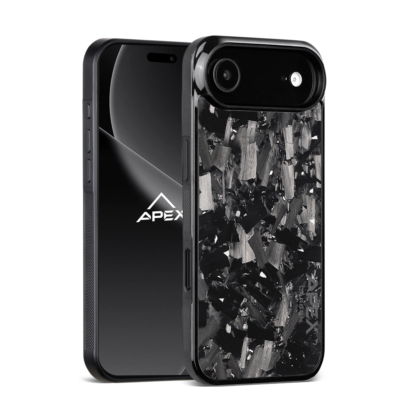Silver Large Fragment Series | Forged Carbon Fiber | iPhone Case | IMPACT SERIES