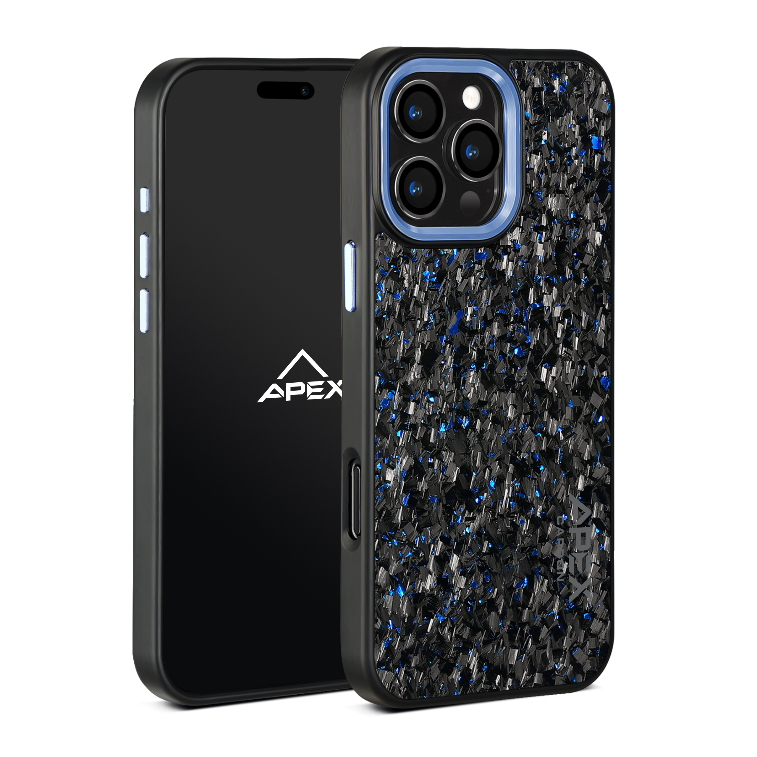 Blue Fragment  | Forged Carbon Fiber | iPhone Case | IMPACT SERIES 2.0