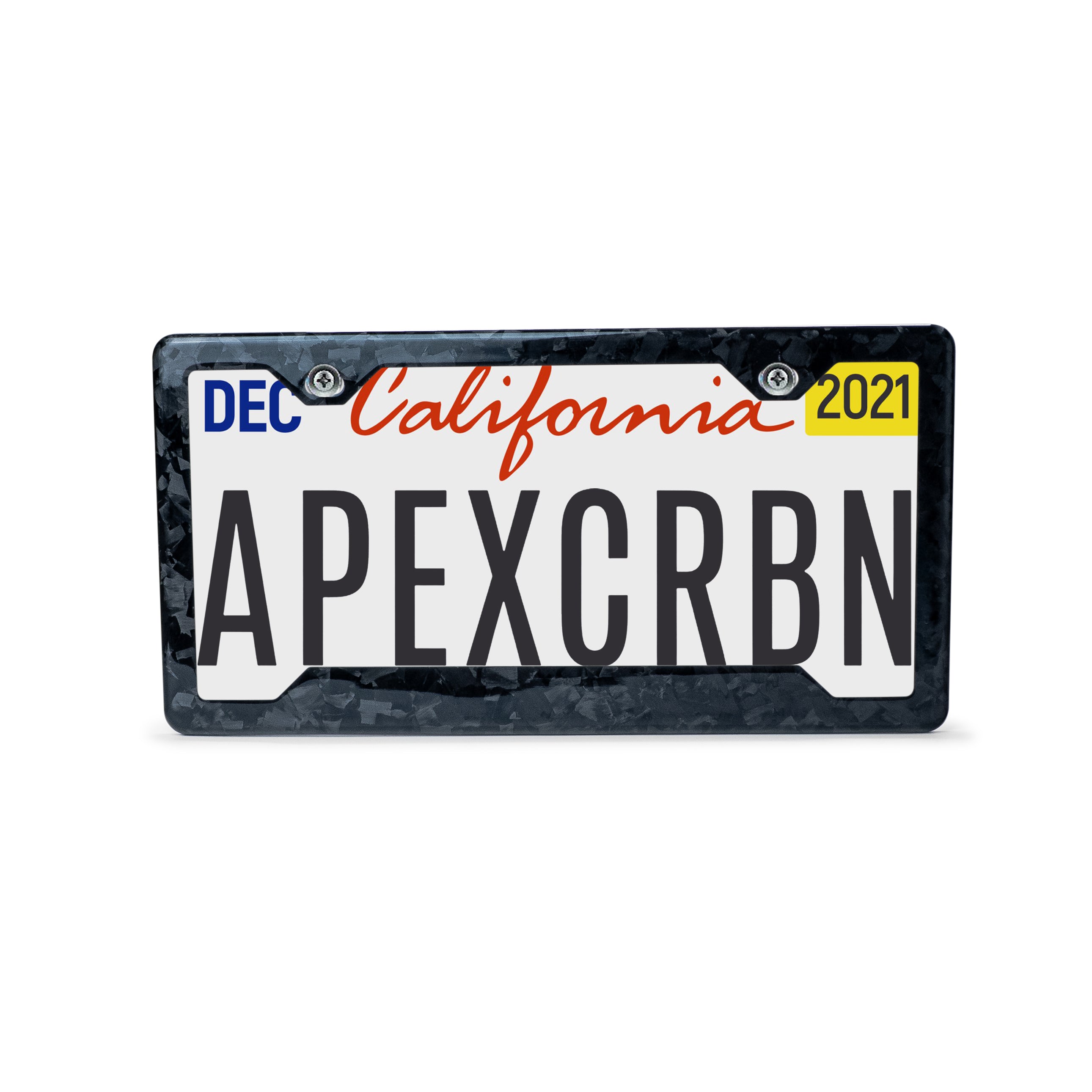 Black Fragment | Forged Carbon Fiber Car License Plate Frame