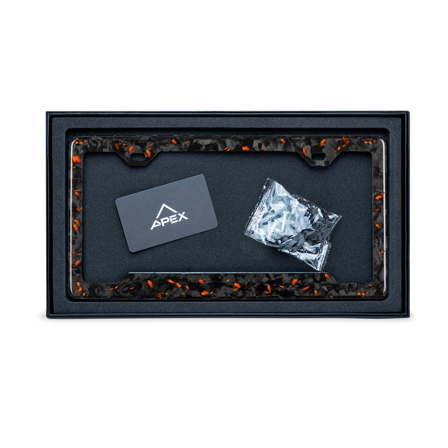 Orange Fragment | Forged Carbon Fiber License Plate Frame