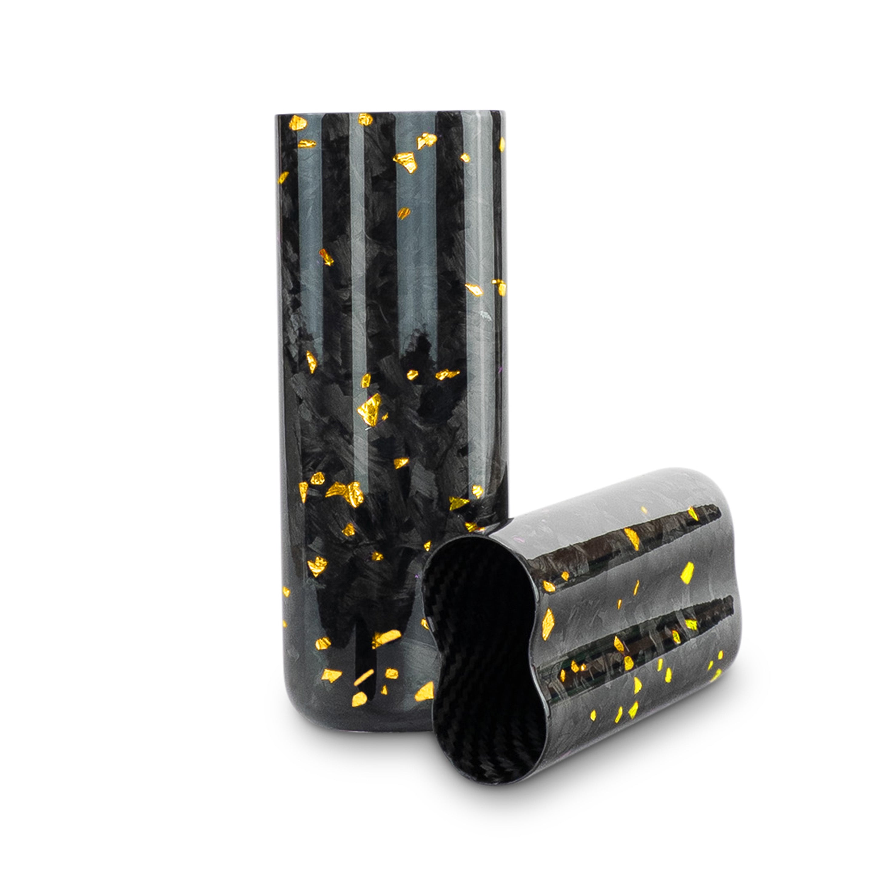 Gold Fragment | Real Forged Carbon Fiber | 2 Tube Cigar Case