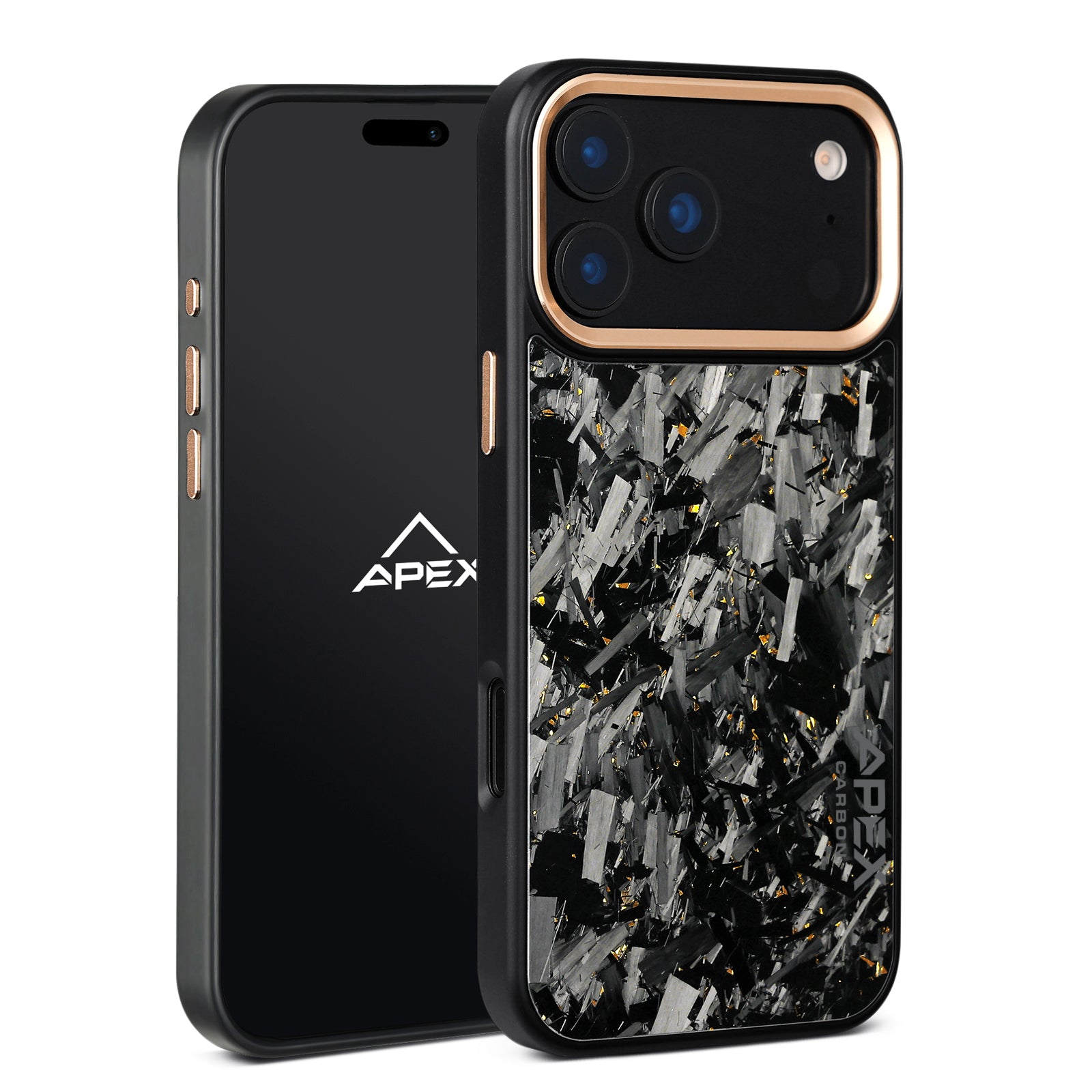 Gold Large Fragment  | Forged Carbon Fiber | iPhone Case | IMPACT SERIES 2.0