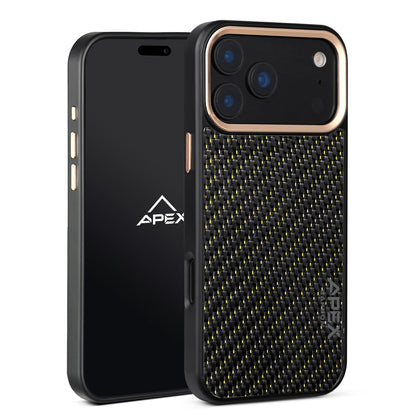 Carbon Fiber Gold Lace | iPhone Case | IMPACT SERIES 2.0