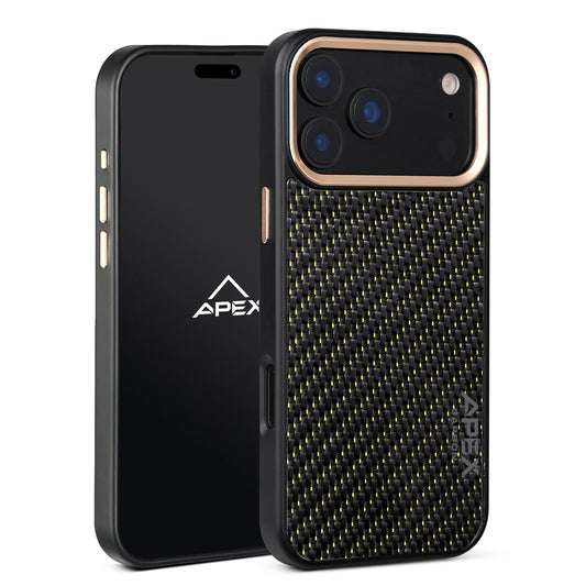 Carbon Fiber Gold Lace | iPhone Case | IMPACT SERIES 2.0