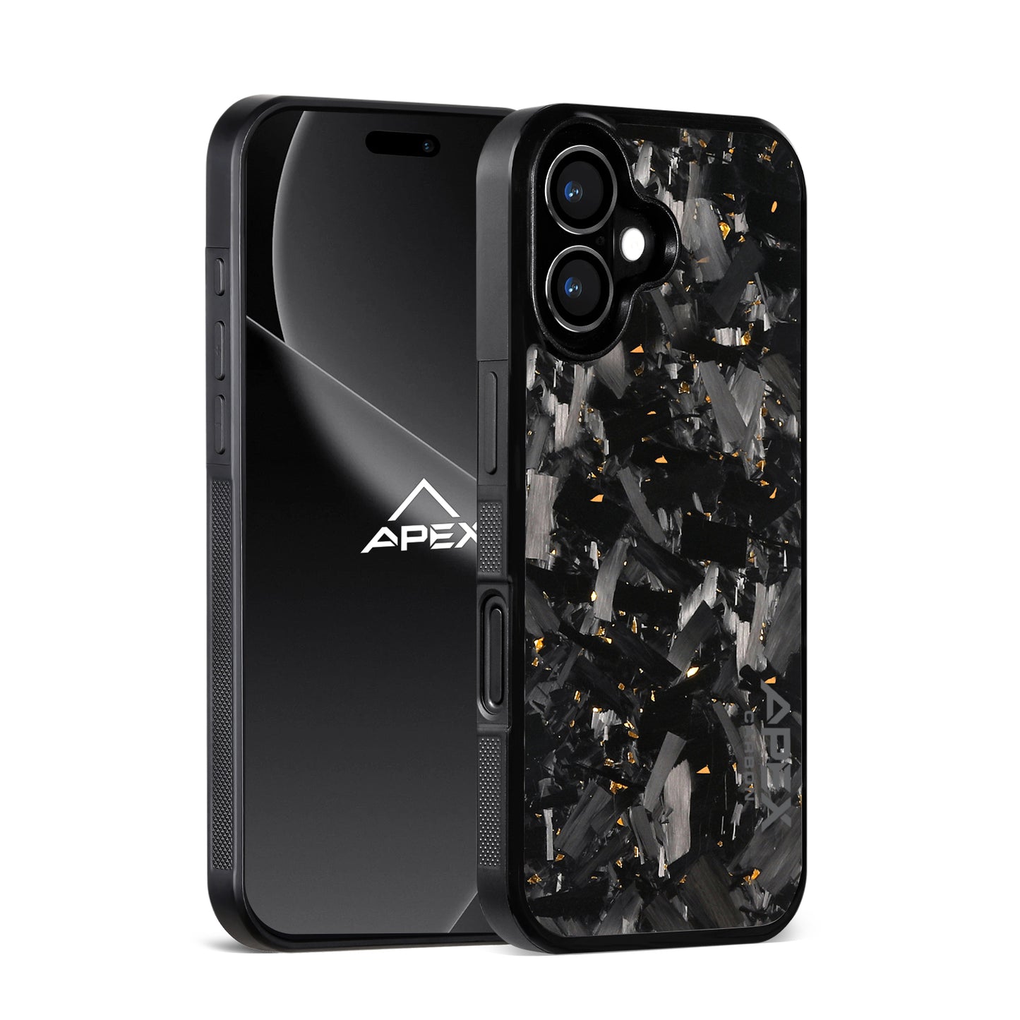 Gold Large Fragment Series | Forged Carbon Fiber | iPhone Case | IMPACT SERIES